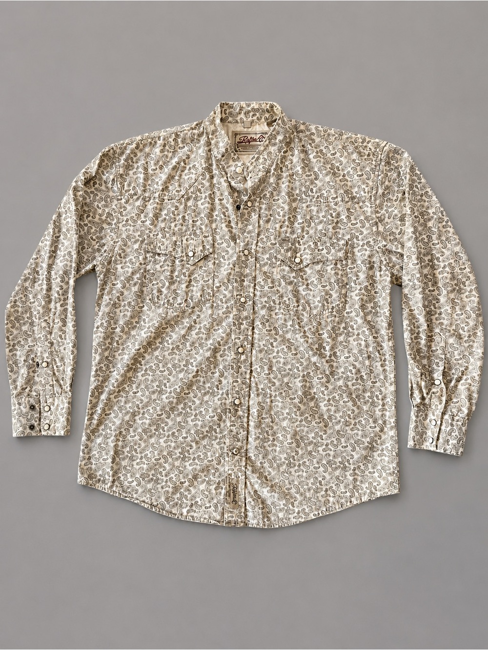 Rafter C Cowboy Collection 100% Cotton Mens Pearl Snap Western Shirt - Picture 2 of 8